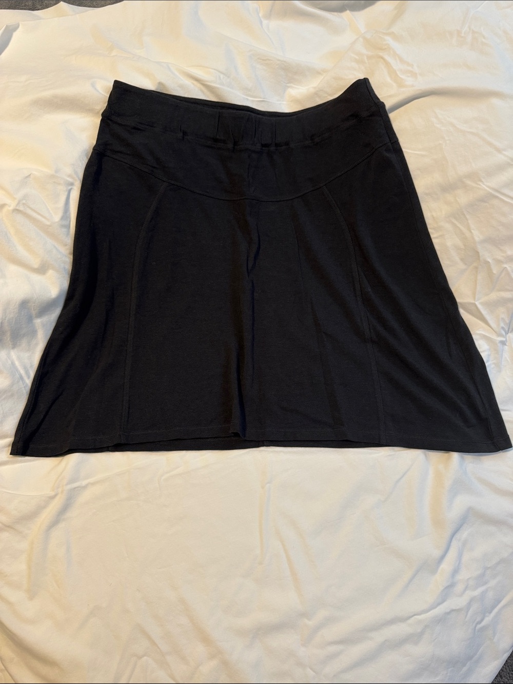 Black A-Line Skirt with Flattering Seams